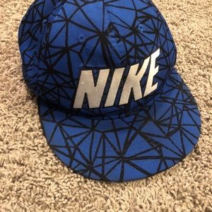 Vintage Nike SnapBack Hat - Blue and White